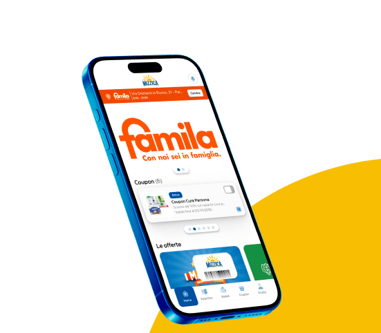 Immagine nuova app MIzzica che invita al download dell'applicazione per attivare i coupon e sfogliare il volantino in qualsiasi momento Immagine nuova app MIzzica che invita al download dell'applicazione per attivare i coupon e sfogliare il volantino in qualsiasi momento