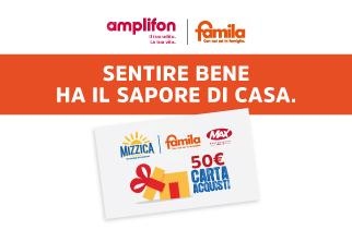 banner iniziativa Famila e Amplifon "Sentire bene ha il sapore di casa" banner iniziativa Famila e Amplifon "Sentire bene ha il sapore di casa"
